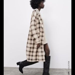 NWT ! Zara plaid coat